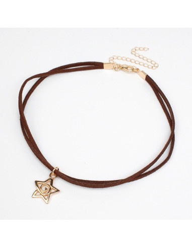 Choker de Gamuza Spiral Star