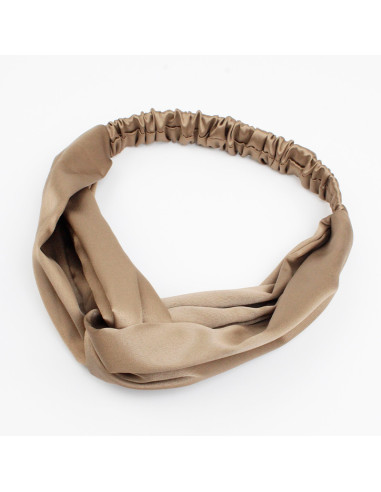 Turbante Seda Camel Dark