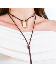 Collar de Gamuza Golden Fortune