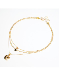 Collar de Cadenas Gold Moon Night
