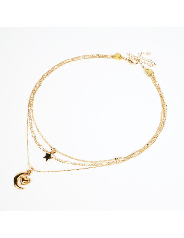 Collar de Cadenas Gold Moon Night