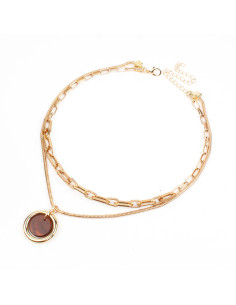 Collar de Cadenas Caramel Circle