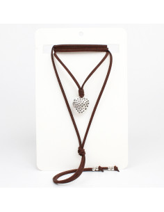 Collar de Gamuza Textured Heart