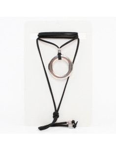 Collar de Gamuza Silver Loop