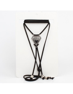 Collar de Gamuza Boho Triangle