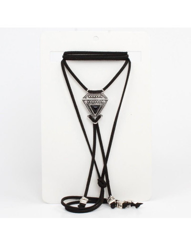 Collar de Gamuza Boho Triangle