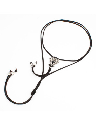 Collar de Gamuza Boho Triangle