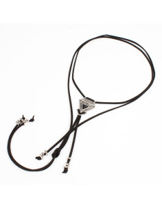 Collar de Gamuza Boho Triangle