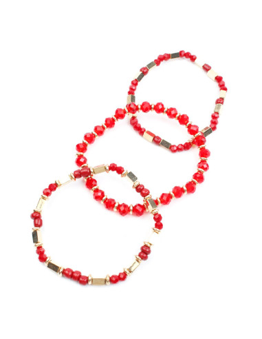 Set de Pulseras Elásticas Crystal Colors