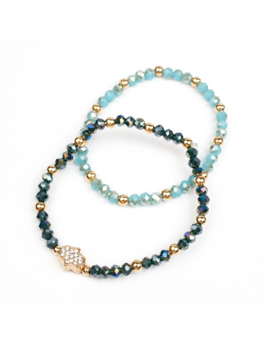 Set de Pulseras Shiny Hamsa