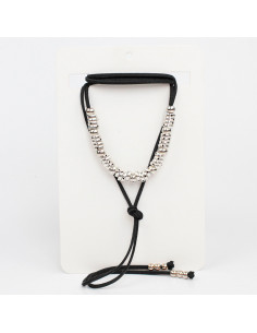 Collar de Gamuza Silver Secuence