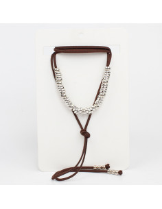 Collar de Gamuza Silver Secuence