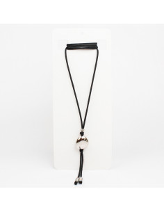 Collar Corbatero de Gamuza Silver Stone