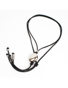 Collar Corbatero de Gamuza Silver Stone