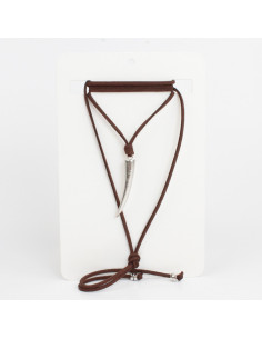 Collar de Gamuza Silver Fang