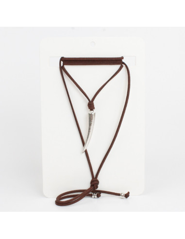 Collar de Gamuza Silver Fang