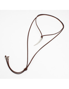 Collar de Gamuza Silver Fang