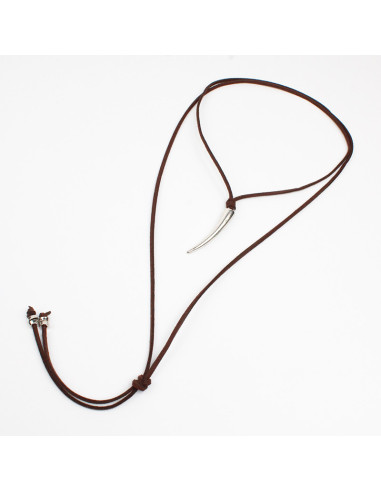 Collar de Gamuza Silver Fang