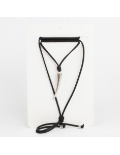 Collar de Gamuza Silver Fang