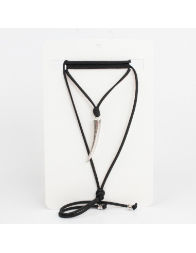 Collar de Gamuza Silver Fang