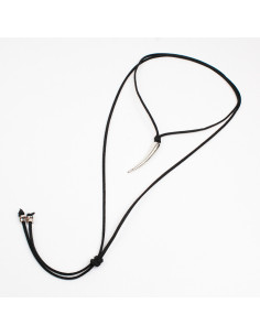 Collar de Gamuza Silver Fang
