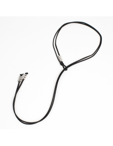 Collar Corbatero de Gamuza Hearts