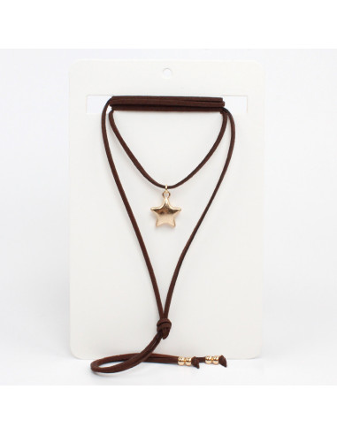 Collar de Gamuza Star
