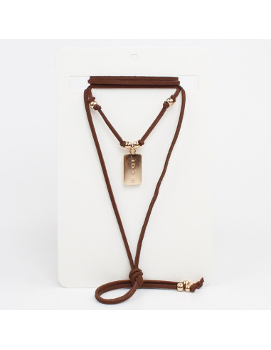 Collar de Gamuza LOVE