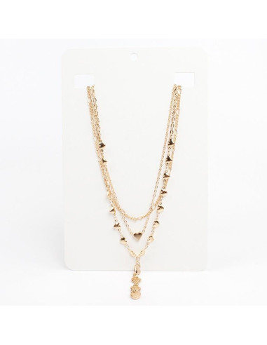 Collar de Cadenas Golden Hearts