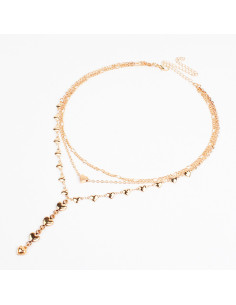 Collar de Cadenas Golden Hearts