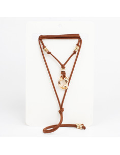 Collar de Gamuza Golden Twist