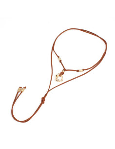 Collar de Gamuza Golden Twist