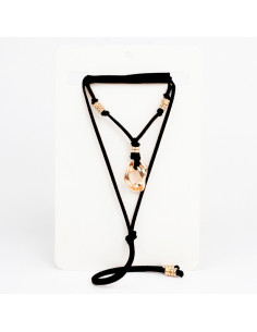 Collar de Gamuza Golden Twist