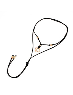 Collar de Gamuza Golden Twist