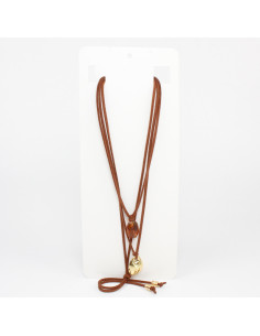 Collar Corbatero de Gamuza Gold Suede