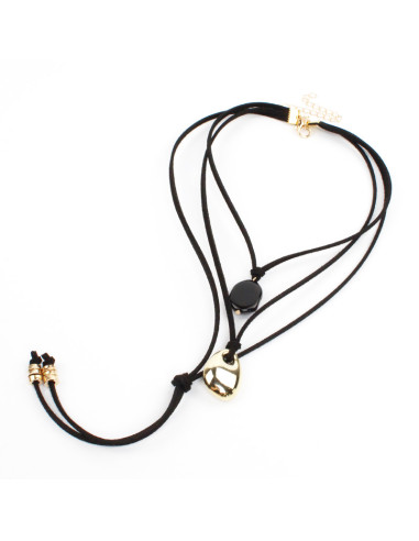 Collar Corbatero de Gamuza Gold Suede