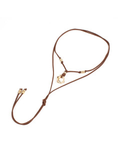 Collar de Gamuza Golden Twist