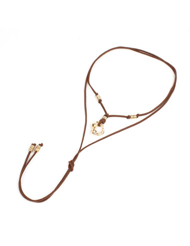 Collar de Gamuza Golden Twist