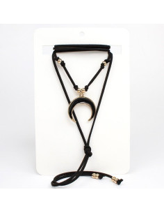 Collar de Gamuza Black Moon