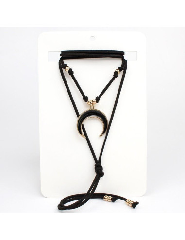 Collar de Gamuza Black Moon