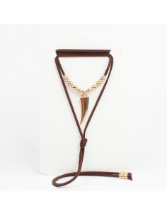 Collar de Gamuza Golden Fang