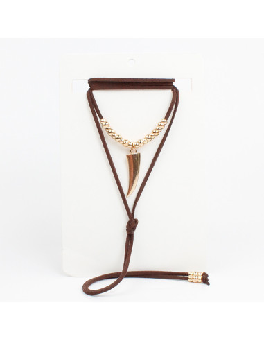 Collar de Gamuza Golden Fang