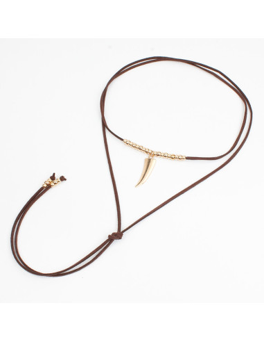 Collar de Gamuza Golden Fang