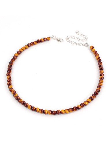 Collar de Cuentas de Vidrio - Tigers Eye