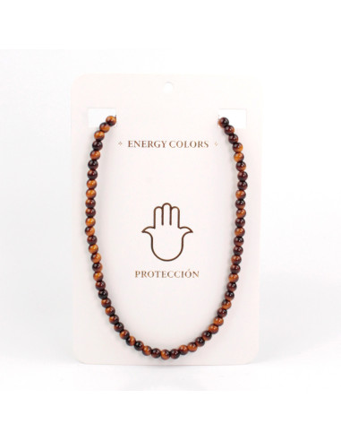 Collar de Cuentas de Vidrio - Tigers Eye