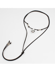 Collar de Gamuza Silver Drop