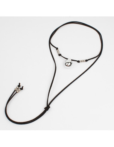 Collar de Gamuza Silver Drop