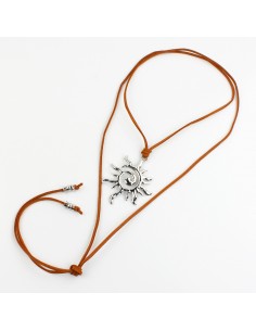 Collar de Gamuza Silver Solar Spirit