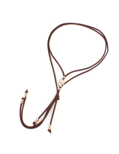 Collar de Gamuza Golden Circles