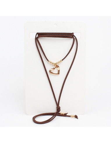Collar de Gamuza Gold Love